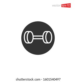 Barbell Icon Logo Design Vector
