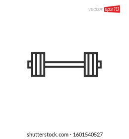 Barbell Icon Logo Design Vector
