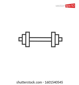 Barbell Icon Logo Design Vector