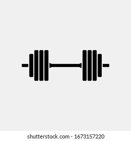 Barbell Symbol Logo Design. Symbol für die Gewichtstraining.