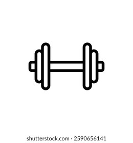 barbell icon logo sign set vector outline