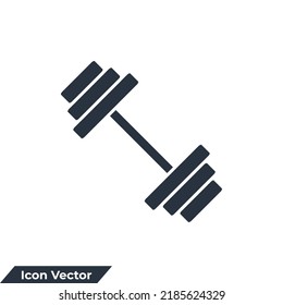 barbell icon logo vector illustration. dumbbell, Gym equipment symbol template for graphic and web design collection