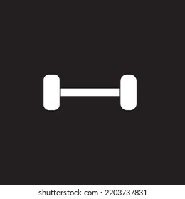barbell  icon on black background. vector illustration