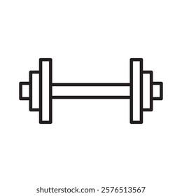 barbell icon Outline vector for web ui