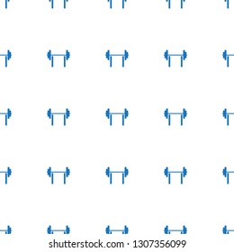barbell icon pattern seamless white background. Editable filled and outline barbell icon. barbell icon pattern for web and mobile.