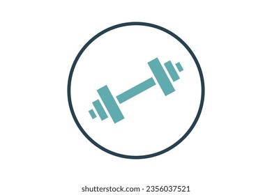 Barbell icon. icon related to fitness, sports equipment. Duo tone icon style design. Simple vector design editable