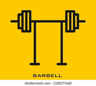 Barbell icon signs