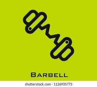 Barbell icon signs