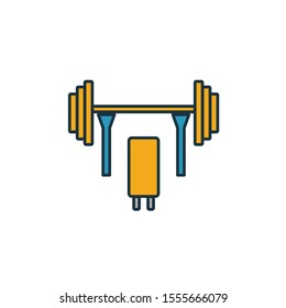 Barbell icon. Simple element from sport equipment icons collection. Creative Barbell icon ui, ux, apps, software and infographics.