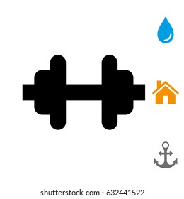 Barbell icon sport vector illustration