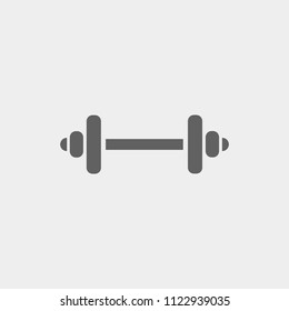 Barbell icon, stock vector illustration flat design style