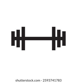 barbell icon symbol isolated on white background.