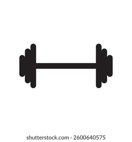 barbell icon symbol isolated on white background.
