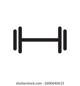 barbell icon symbol isolated on white background.