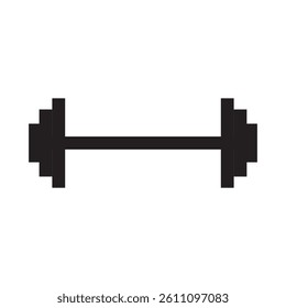 barbell icon symbol isolated on white background.