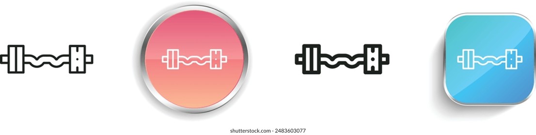barbell icon. Thin Linear, Regular and Button Style Design Isolated On White Background