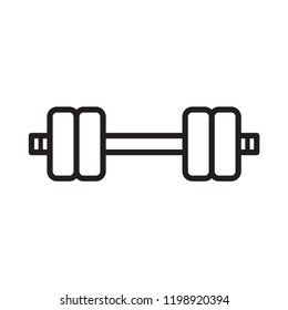 barbell icon in trendy flat design 