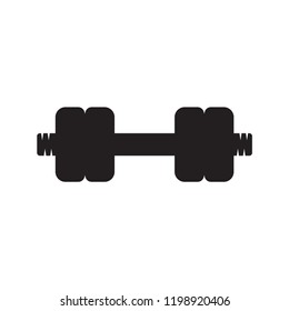 barbell icon in trendy flat design 