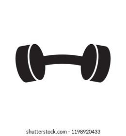 barbell icon in trendy flat design 