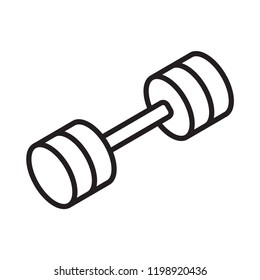 barbell icon in trendy flat design 