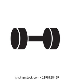 barbell icon in trendy flat design 