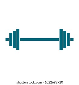 barbell icon in trendy flat style 