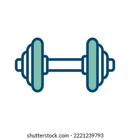 plantilla de diseño de vectores de icono de barbell en fondo blanco
