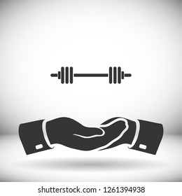 barbell icon . Vector  Eps 10 
