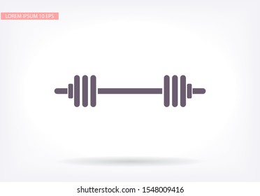 barbell icon . Vector Eps 10 . Lorem Ipsum Flat Design
