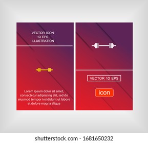 barbell icon . Vector Eps 10 . Lorem Ipsum Flat Design