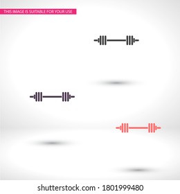 barbell icon . Vector  Eps 10 . Lorem Ipsum Flat Design 