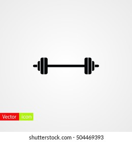 barbell icon vector, flat design best vector icon