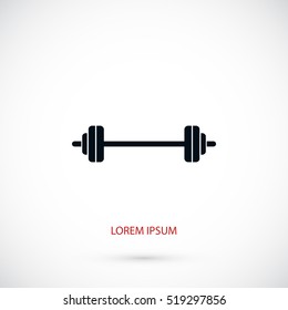 barbell icon vector, flat design best vector icon