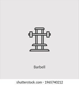 barbell icon vector icon.Editable stroke.linear style sign for use web design and mobile apps,logo.Symbol illustration.Pixel vector graphics - Vector