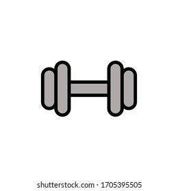 Barbell Icon, Vektorgrafik-Wohnung