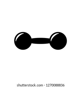 Barbell Icon Vector Illustration Logo Template.