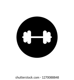 Barbell Icon Vector Illustration Logo Template.