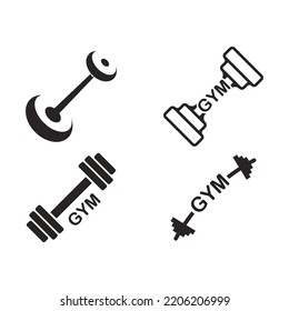 barbell icon vector illustration logo design