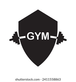 Barbell icon vector illustration logo design