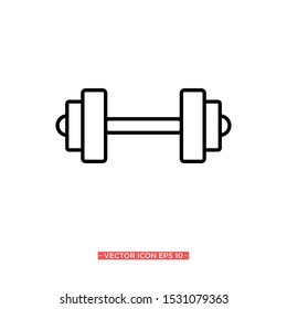 barbell icon vector illustration template