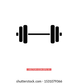 barbell icon vector illustration template