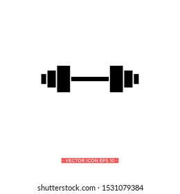 barbell icon vector illustration template