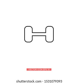 barbell icon vector illustration template