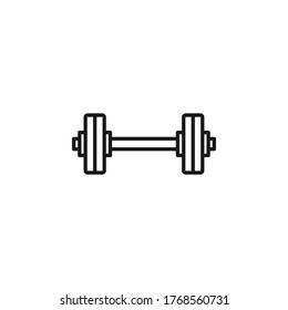 Ilustración vectorial de icono de Barbell. símbolo de barra de peso.