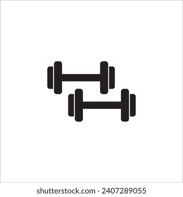 barbell icon vector ilustration logo design