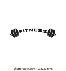 barbell icon vector logo template 