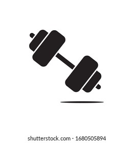 Barbell icon vector on white background