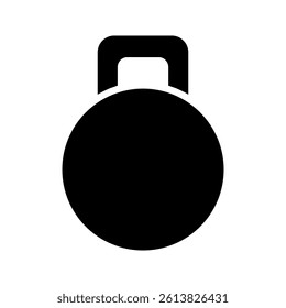 barbell icon vector simple Isolated dumbbell icon, Gym equipment