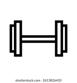 barbell icon vector simple Isolated dumbbell icon, Gym equipment