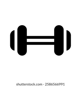 Barbell Icon Vector Symbol Design Illustration